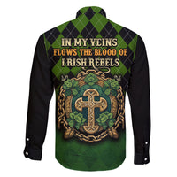 In My Veins Flows The Blood Of Irish Rebels Family Matching Short Sleeve Bodycon Dress and Hawaiian Shirt - Wonder Print Shop
