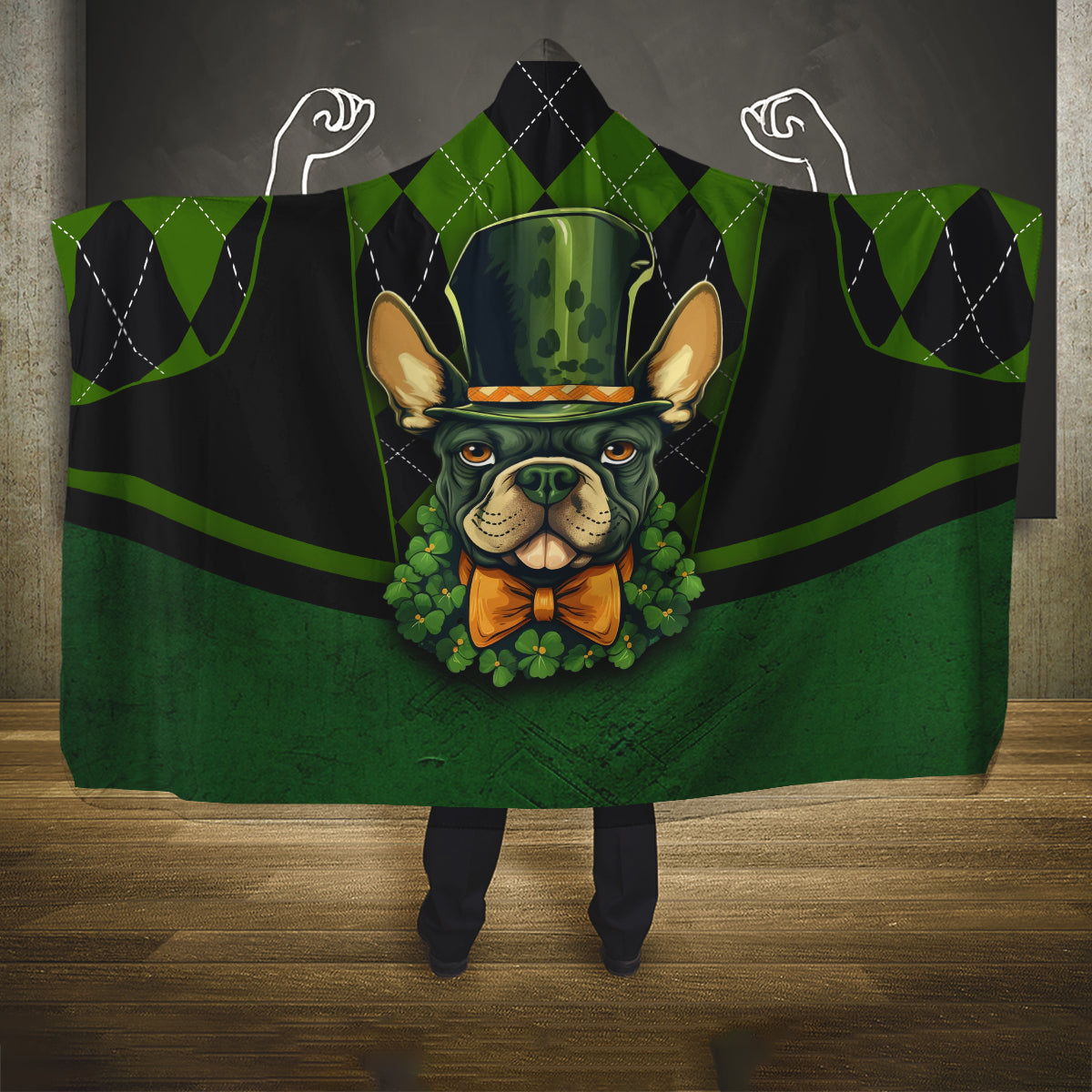 In My Veins Flows The Blood Of Irish Rebels Hooded Blanket