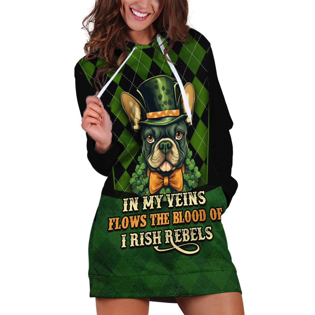 In My Veins Flows The Blood Of Irish Rebels Hoodie Dress - Wonder Print Shop