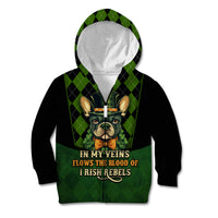 In My Veins Flows The Blood Of Irish Rebels Kid Hoodie - Wonder Print Shop