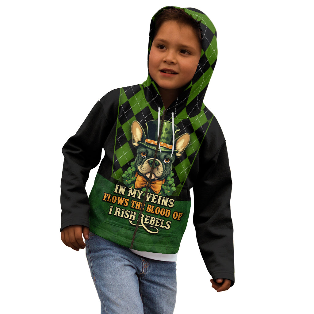 In My Veins Flows The Blood Of Irish Rebels Kid Hoodie - Wonder Print Shop