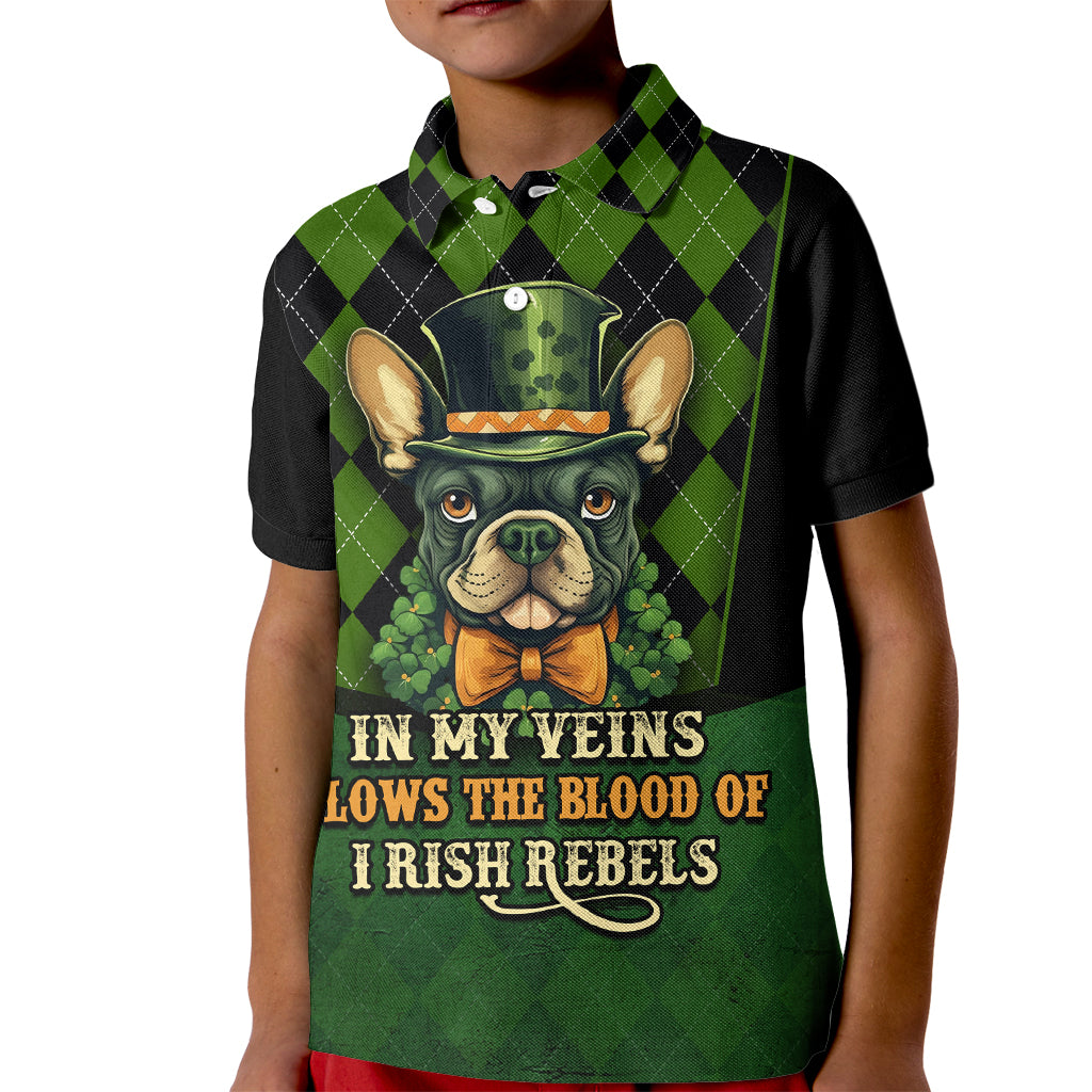 In My Veins Flows The Blood Of Irish Rebels Kid Polo Shirt - Wonder Print Shop