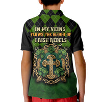 In My Veins Flows The Blood Of Irish Rebels Kid Polo Shirt - Wonder Print Shop