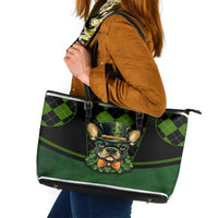 In My Veins Flows The Blood Of Irish Rebels Leather Tote Bag - Wonder Print Shop