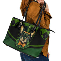 In My Veins Flows The Blood Of Irish Rebels Leather Tote Bag - Wonder Print Shop