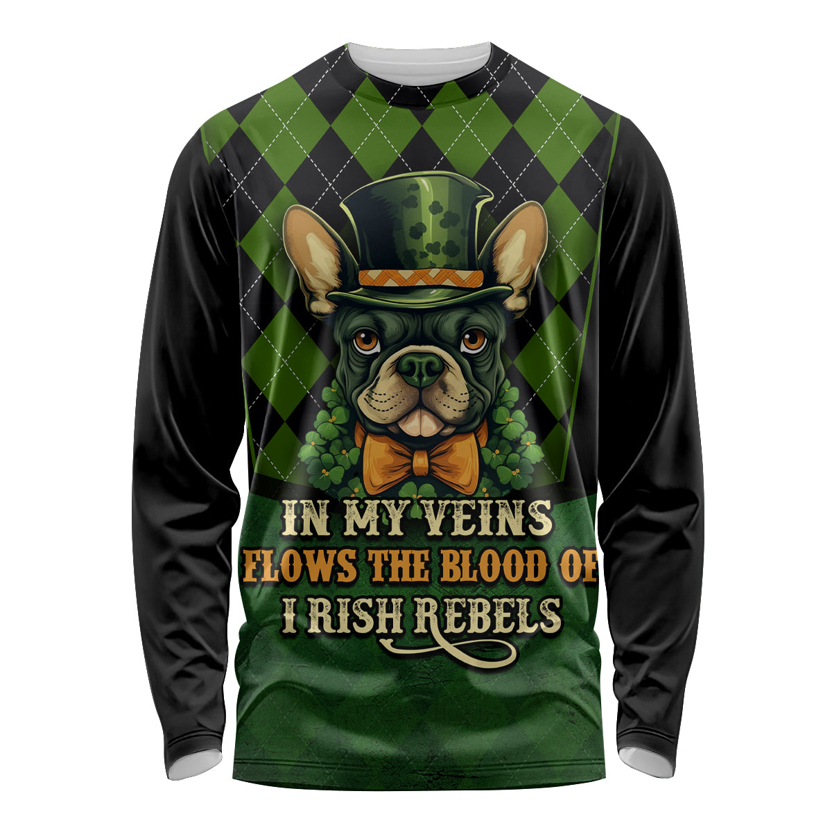 In My Veins Flows The Blood Of Irish Rebels Long Sleeve Shirt - Wonder Print Shop