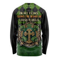 In My Veins Flows The Blood Of Irish Rebels Long Sleeve Shirt - Wonder Print Shop