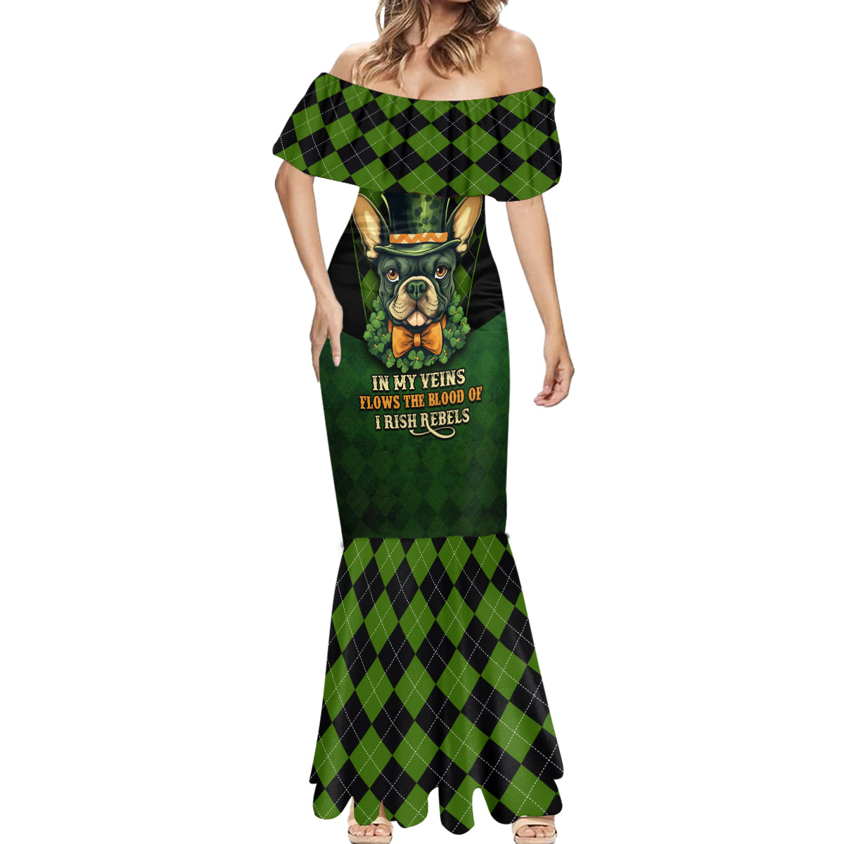 In My Veins Flows The Blood Of Irish Rebels Mermaid Dress - Wonder Print Shop