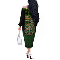 In My Veins Flows The Blood Of Irish Rebels Off The Shoulder Long Sleeve Dress - Wonder Print Shop