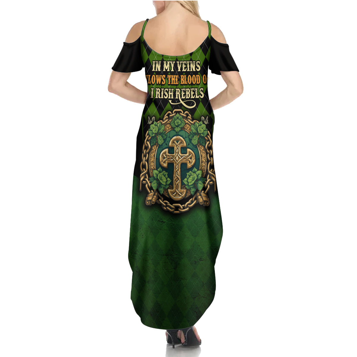 In My Veins Flows The Blood Of Irish Rebels Summer Maxi Dress - Wonder Print Shop