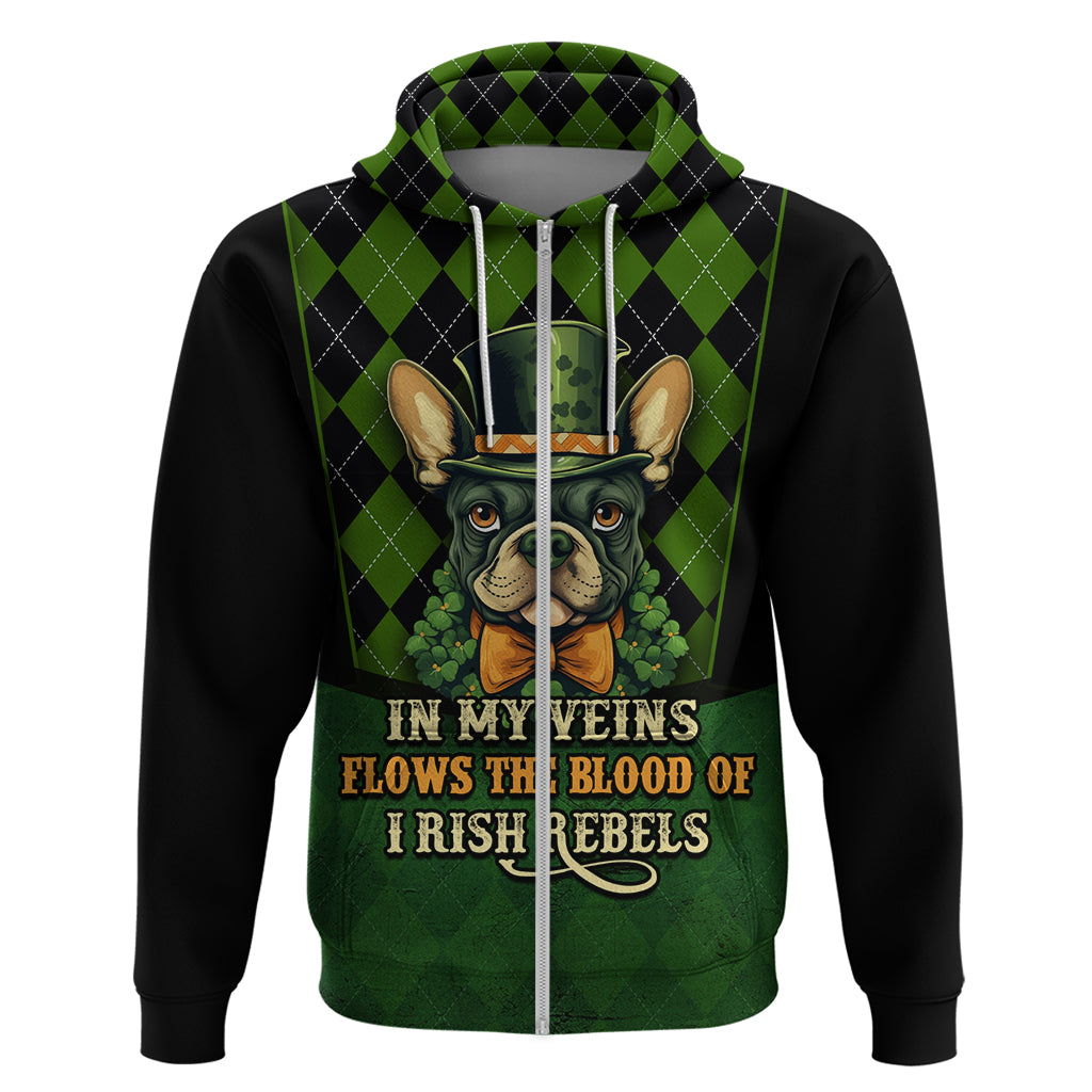 In My Veins Flows The Blood Of Irish Rebels Zip Hoodie - Wonder Print Shop