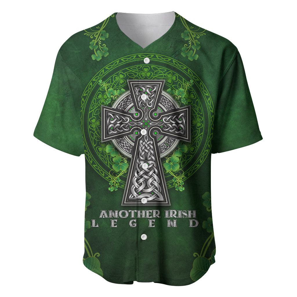 Irish Cross Mix With Shamrock Floral Baseball Jersey - Wonder Print Shop