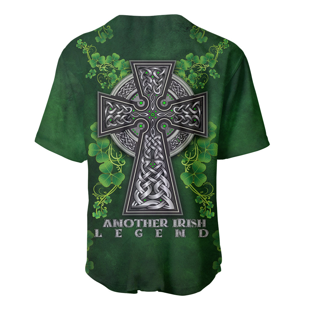 Irish Cross Mix With Shamrock Floral Baseball Jersey - Wonder Print Shop
