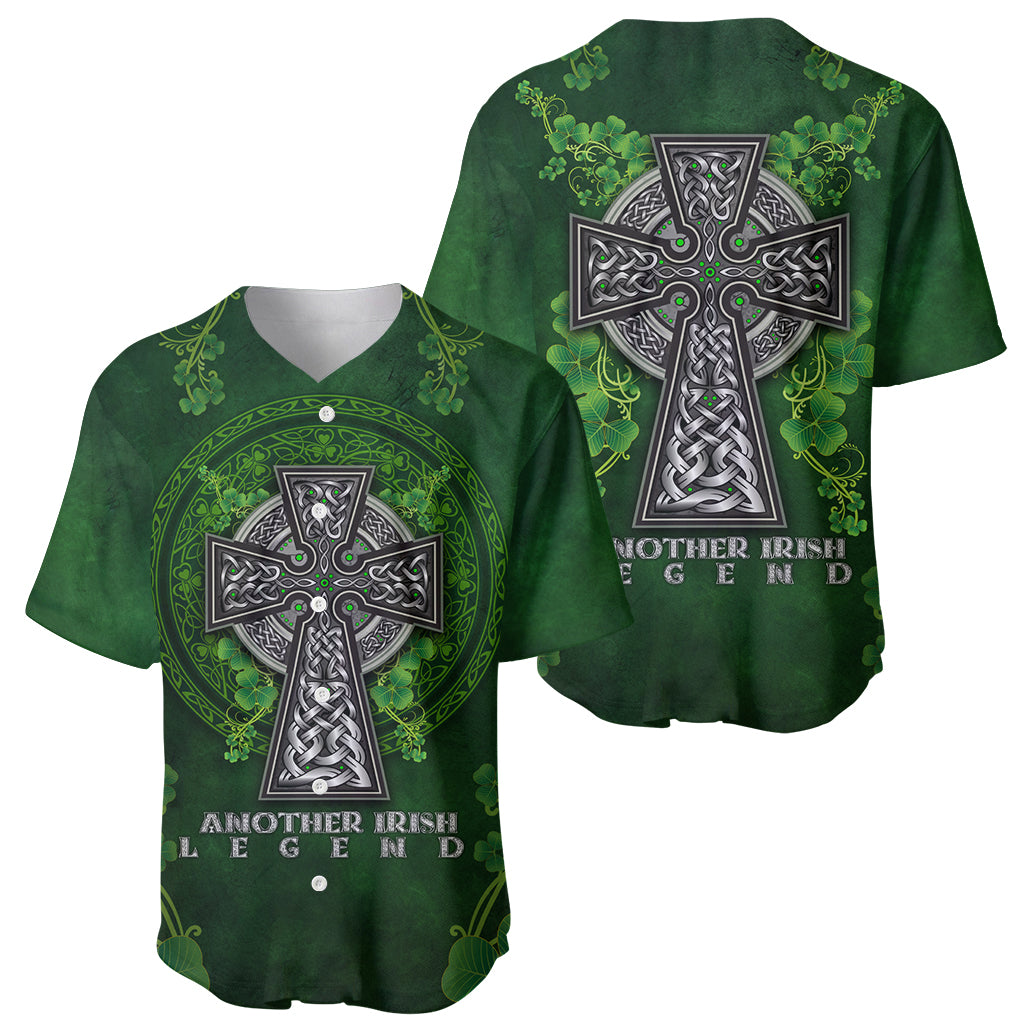 Irish Cross Mix With Shamrock Floral Baseball Jersey - Wonder Print Shop