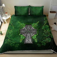 Irish Cross Mix With Shamrock Floral Bedding Set - Wonder Print Shop