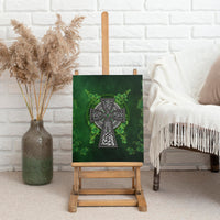 Irish Cross Mix With Shamrock Floral Canvas Wall Art - Wonder Print Shop