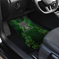 Irish Cross Mix With Shamrock Floral Car Mats - Wonder Print Shop