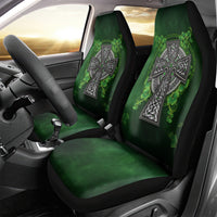 Irish Cross Mix With Shamrock Floral Car Seat Cover - Wonder Print Shop