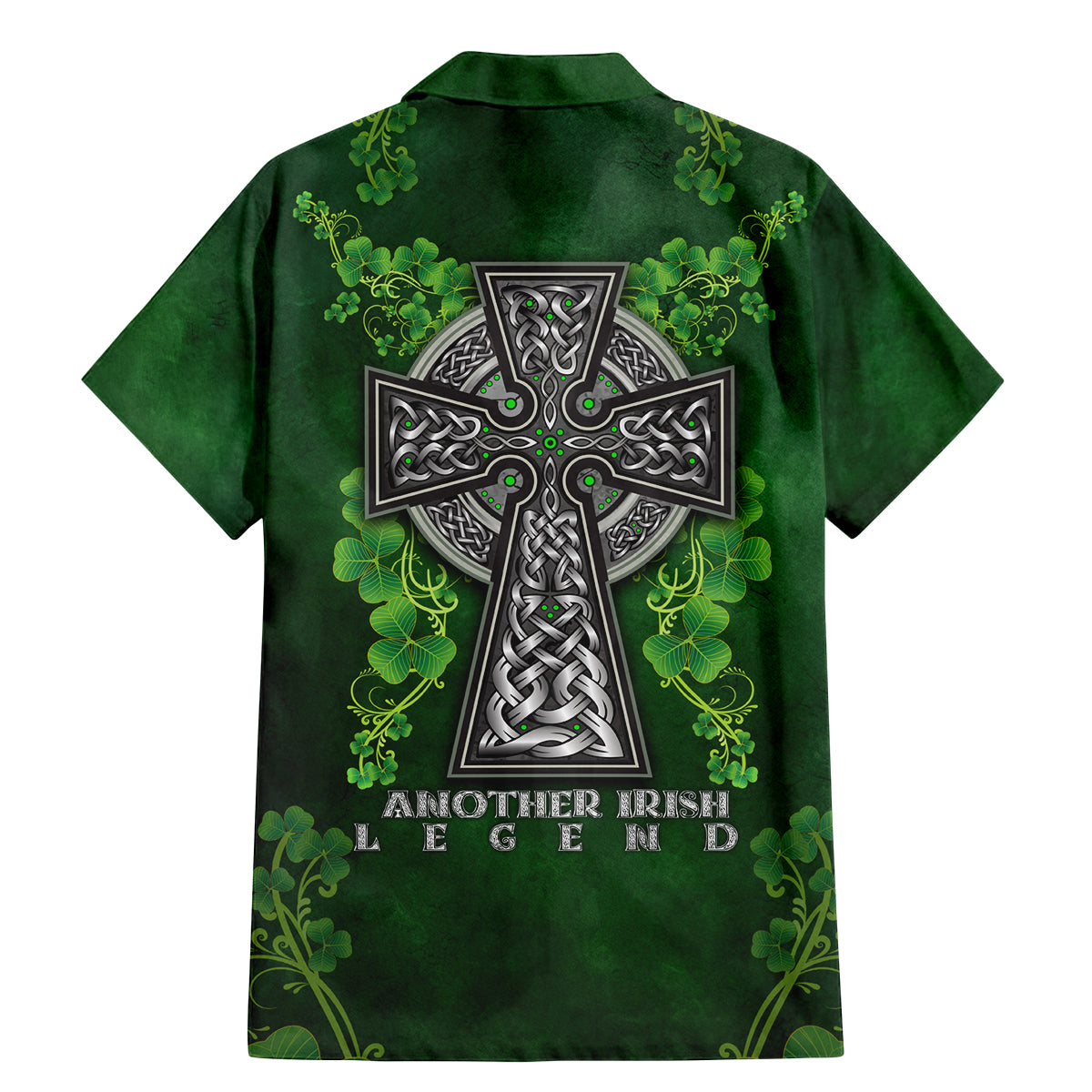 Irish Cross Mix With Shamrock Floral Family Matching Mermaid Dress and Hawaiian Shirt - Wonder Print Shop