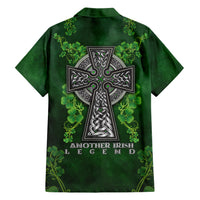 Irish Cross Mix With Shamrock Floral Family Matching Short Sleeve Bodycon Dress and Hawaiian Shirt - Wonder Print Shop
