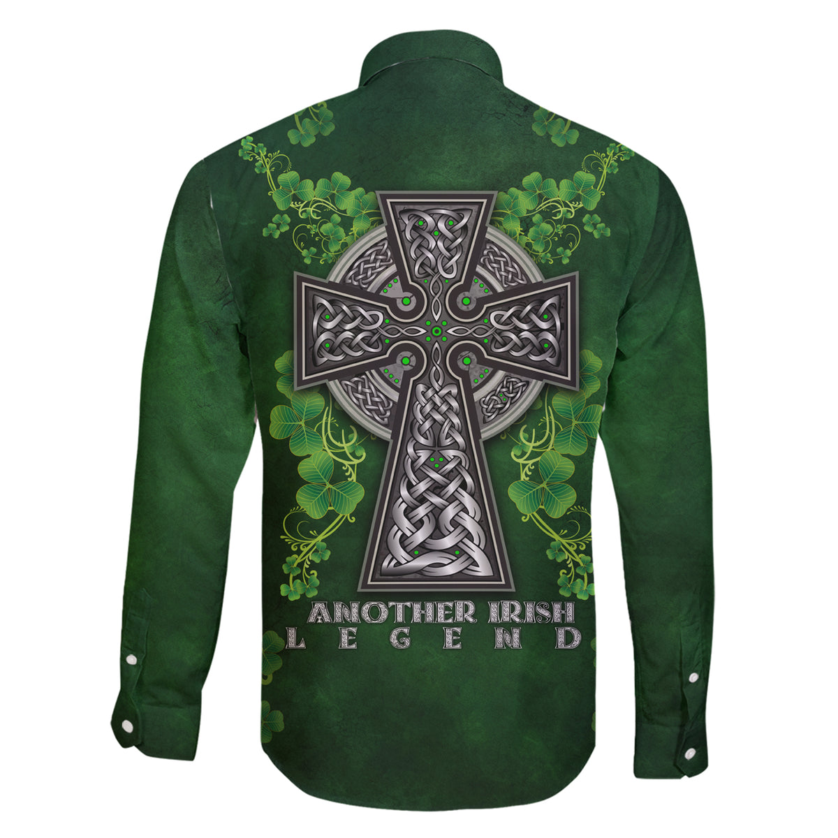 Irish Cross Mix With Shamrock Floral Family Matching Short Sleeve Bodycon Dress and Hawaiian Shirt - Wonder Print Shop