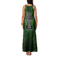 Irish Cross Mix With Shamrock Floral Family Matching Tank Maxi Dress and Hawaiian Shirt - Wonder Print Shop