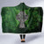 Irish Cross Mix With Shamrock Floral Hooded Blanket
