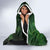 Irish Cross Mix With Shamrock Floral Hooded Blanket