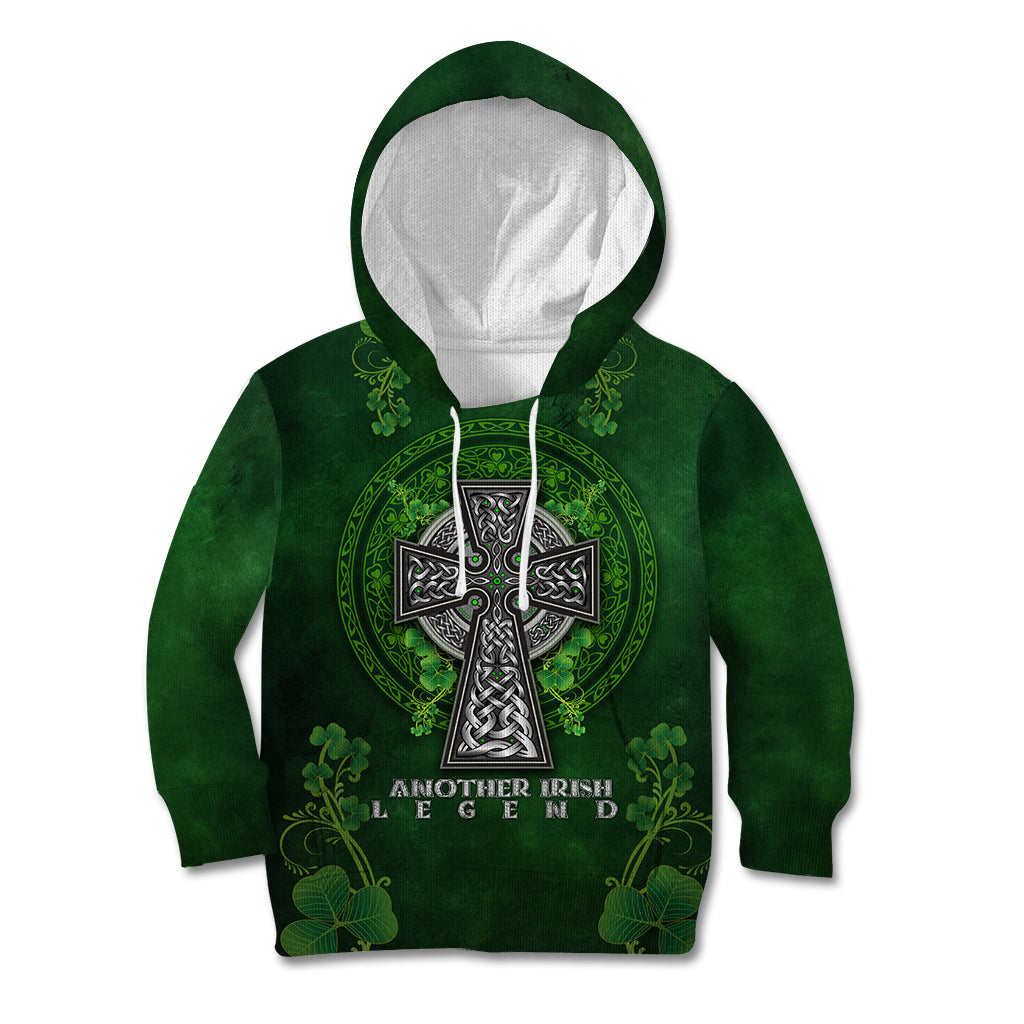 Irish Cross Mix With Shamrock Floral Kid Hoodie - Wonder Print Shop