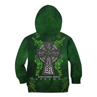 Irish Cross Mix With Shamrock Floral Kid Hoodie - Wonder Print Shop