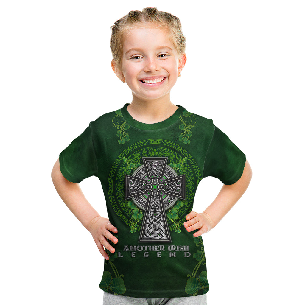 Irish Cross Mix With Shamrock Floral Kid T Shirt - Wonder Print Shop