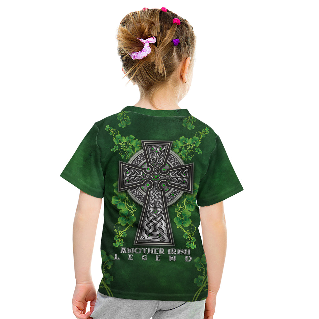 Irish Cross Mix With Shamrock Floral Kid T Shirt - Wonder Print Shop