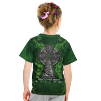 Irish Cross Mix With Shamrock Floral Kid T Shirt - Wonder Print Shop