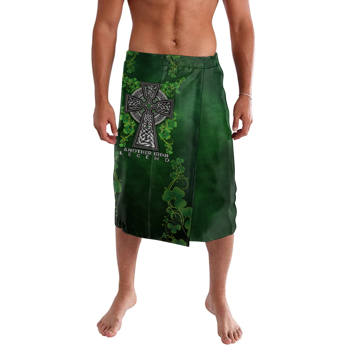 Irish Cross Mix With Shamrock Floral Lavalava - Wonder Print Shop