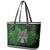 Irish Cross Mix With Shamrock Floral Leather Tote Bag - Wonder Print Shop