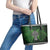 Irish Cross Mix With Shamrock Floral Leather Tote Bag - Wonder Print Shop