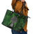 Irish Cross Mix With Shamrock Floral Leather Tote Bag - Wonder Print Shop