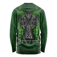 Irish Cross Mix With Shamrock Floral Long Sleeve Shirt - Wonder Print Shop