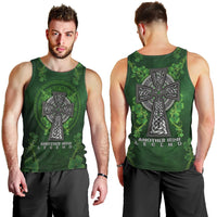Irish Cross Mix With Shamrock Floral Men Tank Top - Wonder Print Shop