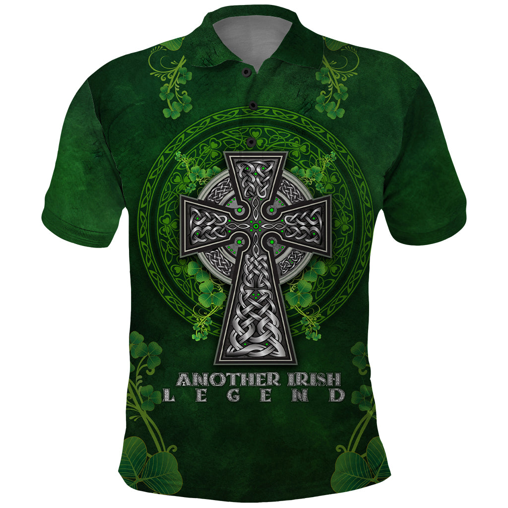 Irish Cross Mix With Shamrock Floral Polo Shirt - Wonder Print Shop