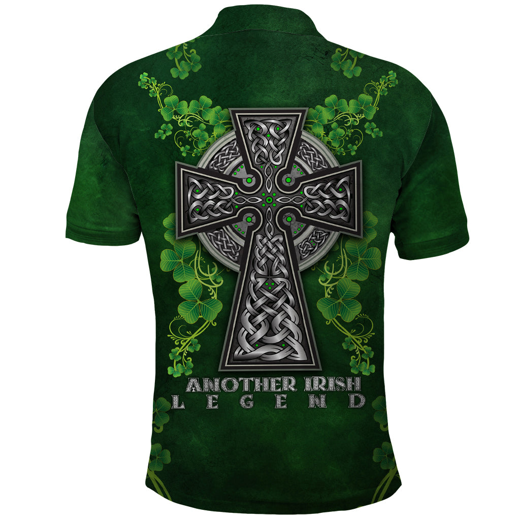Irish Cross Mix With Shamrock Floral Polo Shirt - Wonder Print Shop