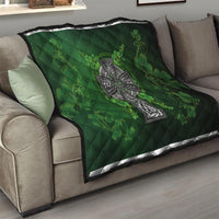 Irish Cross Mix With Shamrock Floral Quilt - Wonder Print Shop