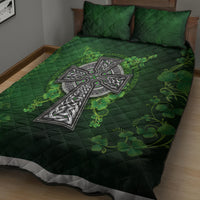 Irish Cross Mix With Shamrock Floral Quilt Bed Set - Wonder Print Shop