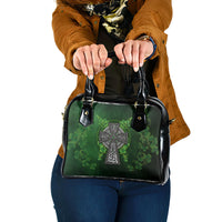 Irish Cross Mix With Shamrock Floral Shoulder Handbag