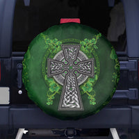 Irish Cross Mix With Shamrock Floral Spare Tire Cover - Wonder Print Shop