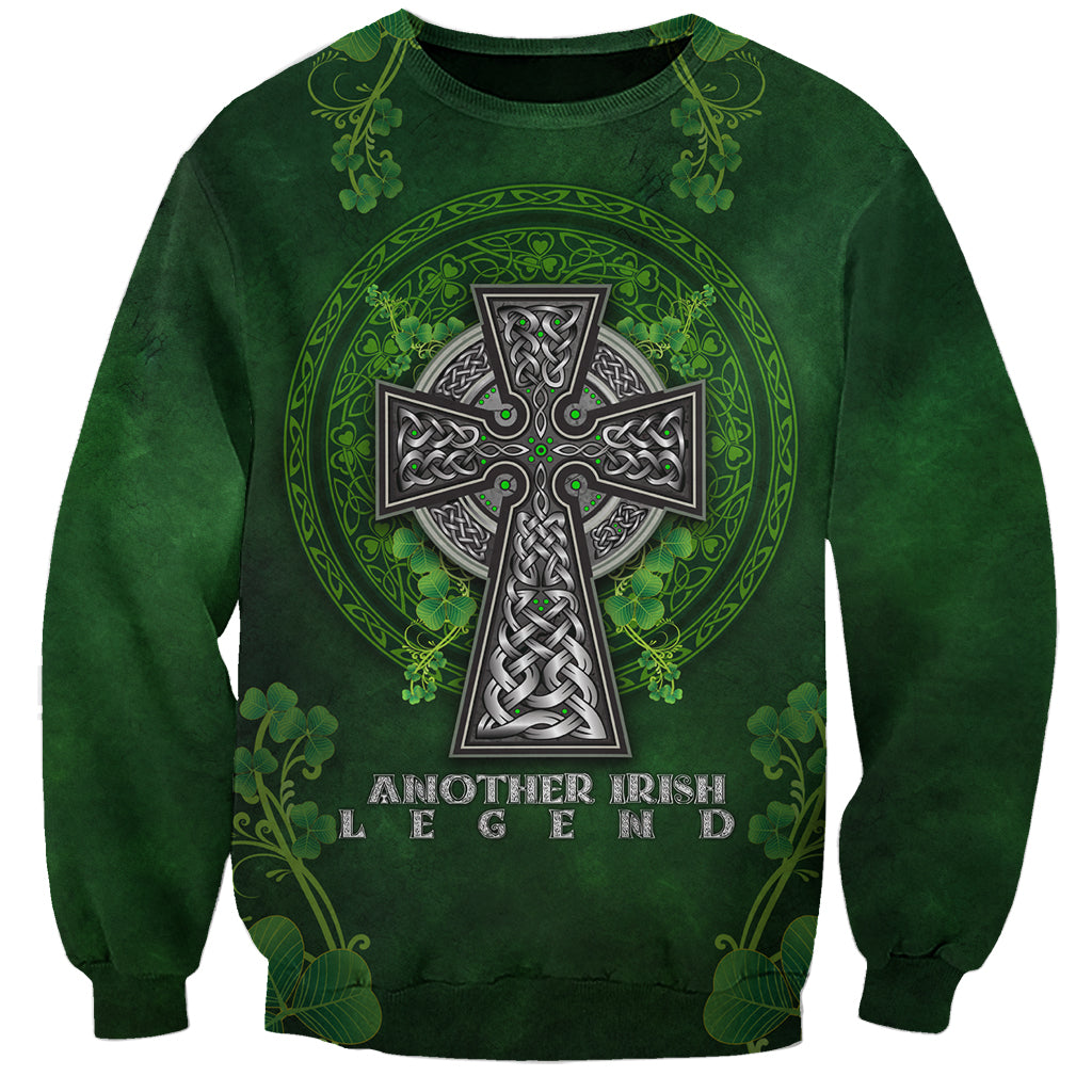 Irish Cross Mix With Shamrock Floral Sweatshirt - Wonder Print Shop