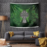 Irish Cross Mix With Shamrock Floral Tapestry - Wonder Print Shop
