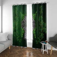 Irish Cross Mix With Shamrock Floral Window Curtain - Wonder Print Shop