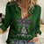 Irish Cross Mix With Shamrock Floral Women Casual Shirt - Wonder Print Shop