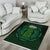 Beer Cup Pattern And Celtic Circle Green Area Rug - Wonder Print Shop